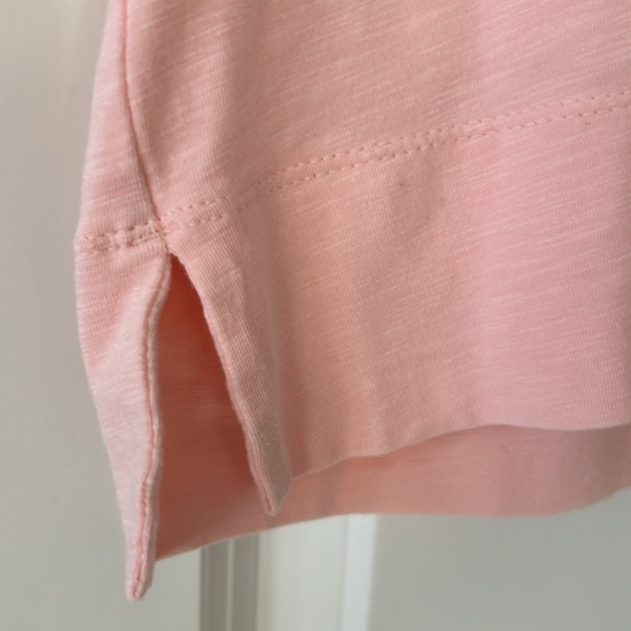 J Jill Cotton Modal Rayon V-Neck 3/4 Sleeve Pink Top w Side Vents Pink Size Lrg - Picture 6 of 9